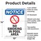 Signmission No Smoking In Pool Area OSHA Notice Sign, Aluminum, 10in W x 14in L, 2PK OS-2PACK-NS-A-1014-V-14802 - alternate 3